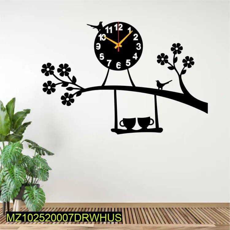 Cuptree Bird Design Analogue Wall Clock